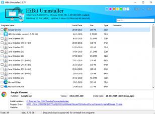 HiBit Uninstaller main screen