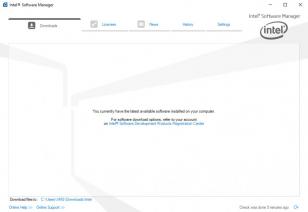 Intel Software Manager main screen