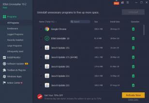 IObit Uninstaller main screen
