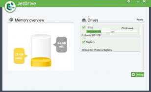 JetDrive main screen