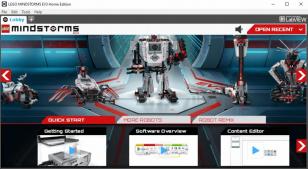 LEGO MINDSTORMS EV3 Home Edition main screen