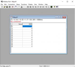 Modbus Poll main screen