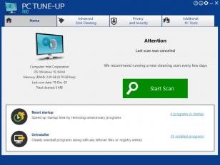 PC Tune-Up Pro main screen