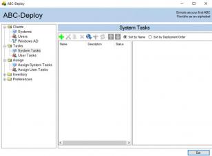 ABC-Deploy main screen