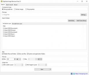 Duplicate Image Remover Free main screen