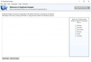 Duplicate Sweeper main screen