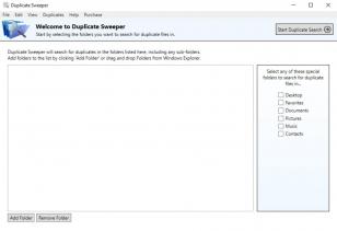 Duplicate Sweeper main screen