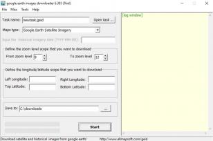 Google Earth Images Downloader main screen