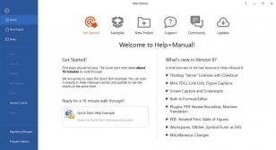 Help+Manual main screen