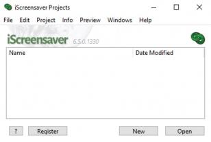 iScreensaver Designer main screen