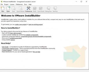 VMware InstallBuilder Professional main screen