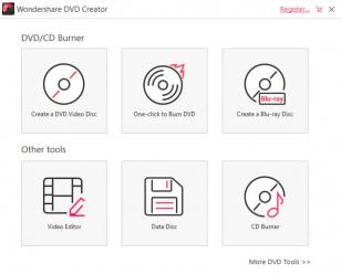 Wondershare DVD Creator main screen