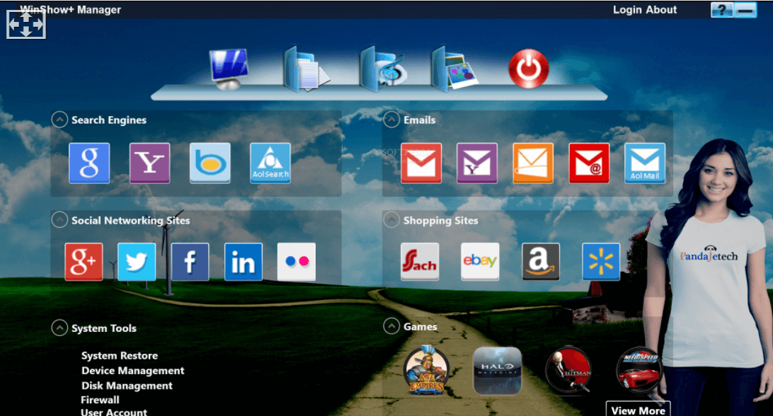 WinShowPlus main screen