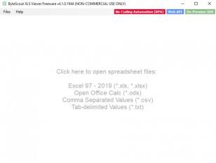 ByteScout XLS Viewer main screen
