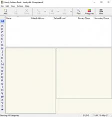 Handy Address Book main screen