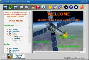 world TVRT Toolbar Edition main screen