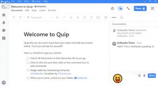 Quip main screen