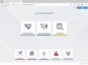 Clear Reports Server main screen