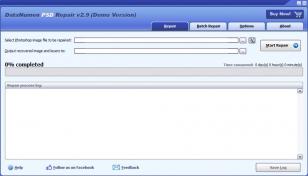 DataNumen PSD Repair main screen