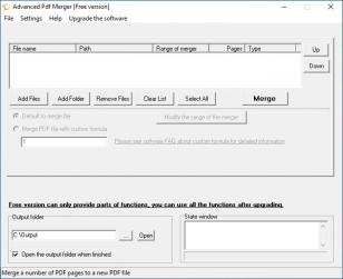 Advanced Pdf Merger Free main screen