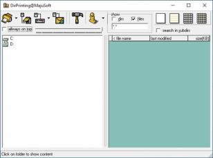 DirPrinting main screen