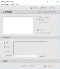 Easy Label Printer main screen