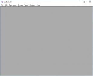 EndNote X9 main screen