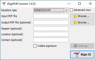 JSignPdf main screen