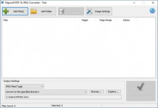MgoSoft PDF To Image main screen