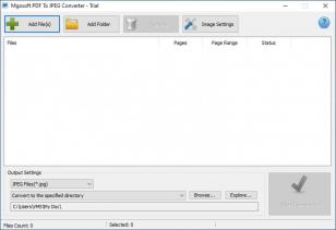 MgoSoft PDF To JPEG main screen