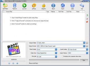 Allok Video to MP4 Converter main screen