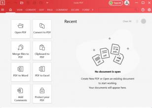 Soda PDF Desktop main screen