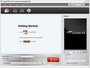 Tipard PDF to Word Converter main screen