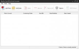 BlueFox Free PDF to Excel Converter main screen