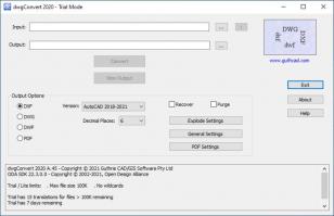 dwgConvert 2020 main screen