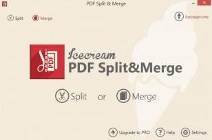 Icecream PDF Split and Merge main screen