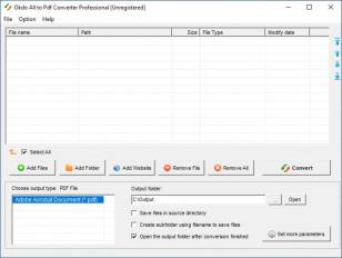 Okdo All to Pdf Converter Professional main screen