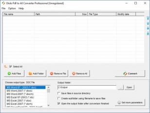 Okdo Pdf to All Converter Professional main screen