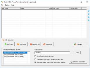 Okdo Pdf to PowerPoint Converter main screen