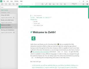 Zettlr main screen