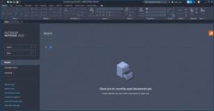 AutoCAD 2022 main screen