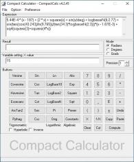 CompactCalc main screen