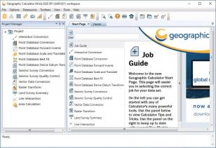 Geographic Calculator main screen