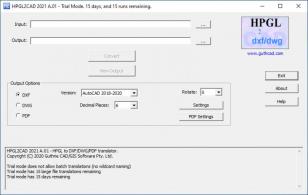 Hpgl2CAD 2021 main screen