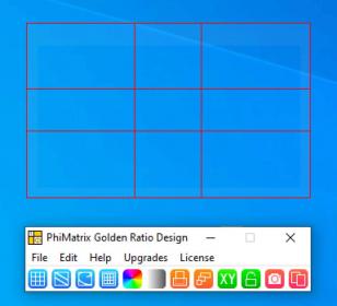 PhiMatrix Golden Ratio Design main screen