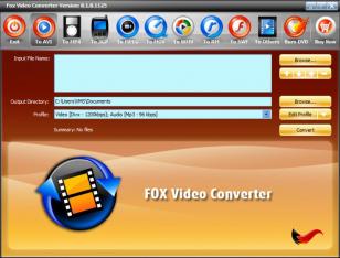 Fox Video Converter main screen