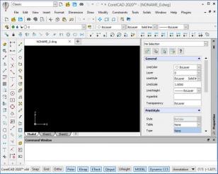 CorelCAD 2020 main screen