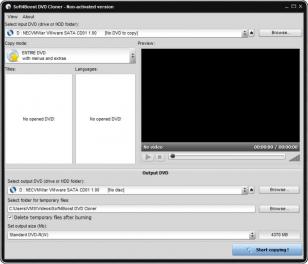 Soft4Boost DVD Cloner main screen
