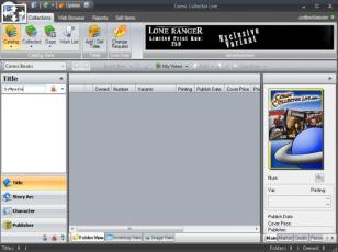 Comic Collector Live main screen