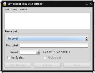 Easy Disc Burner main screen